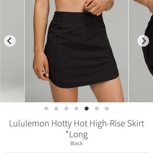 Women’s Black 8 Lululemon Hotty Hot High-Rise Running Skirt